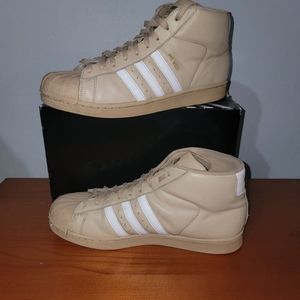 Adidas Pro Model High Top Tan/Khaki White